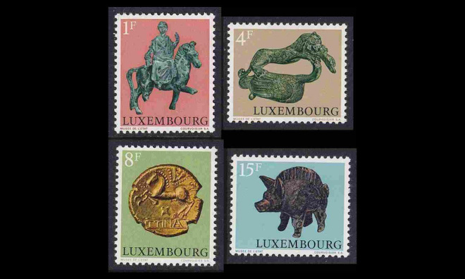 Luxemburg 858-61 ** Arkeologiset löytöjä (1973)