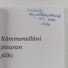 Lilja Siivola : Kämmenelläni pisaran jälki (signeerattu, ... - pikkukuva 3