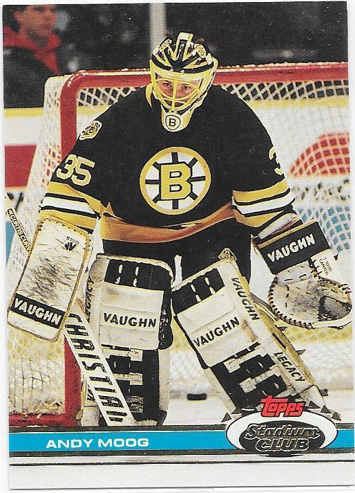 1991-92 Stadium Club #211 Andy Moog Boston Bruins MV