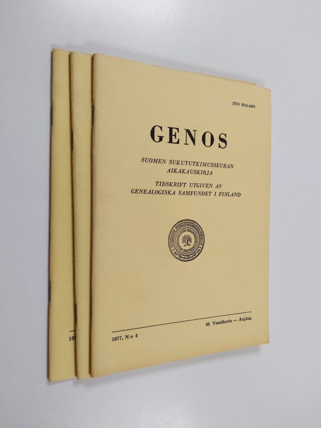 Genos vuosikerta 1977 (1-4, puuttuu numero 1) : Suomen su...