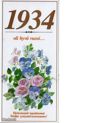 kortti ** 1934 1943 1958 tai 1984 oli hyvä vuosi - erilaisia