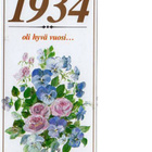 kortti ** 1934 1943 1958 tai 1984 oli hyvä vuosi - erilaisia - pikkukuva 1