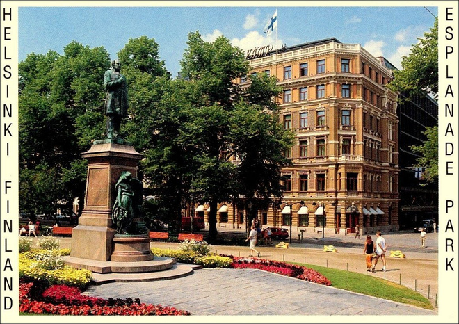 HELSINKI Esplanadin puisto, Runebergin patsas, käyttämätön