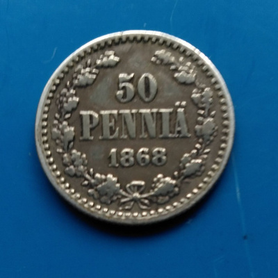 50 Penniä 1868 (vaikea vuosi)