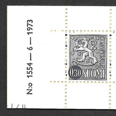 Automaattivihko 1554-5-1973 AV 6 H1 tl 2 yBo tarkastusluku
