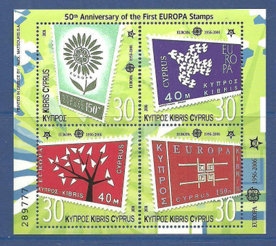 KYPROS EUROPA CEPT postimerkkiaiheinen blokki 2006 **