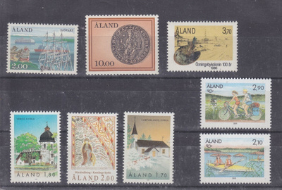 Åland merkkejä postituoreena esim 1984 10 mk.