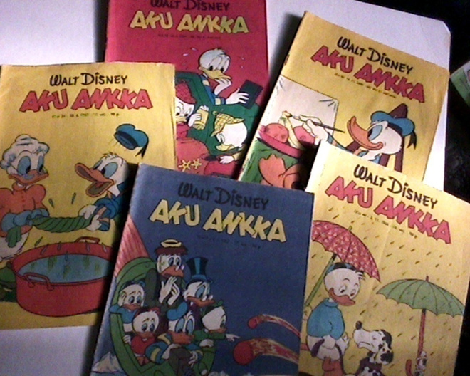 Aku Ankka, 5 kpl. , 1966, 2 x 1967 ja 1969.