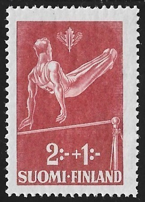 1945 Urheilumerkkejä Voimistelu 2 + 1 mk ** LaPe 287