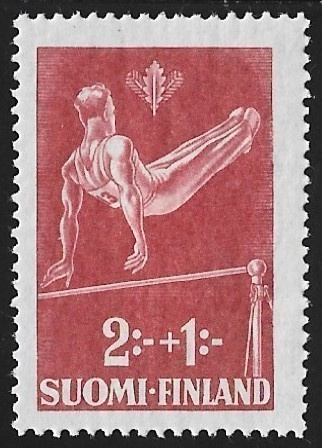 1945 Urheilumerkkejä Voimistelu 2 + 1 mk ** LaPe 287