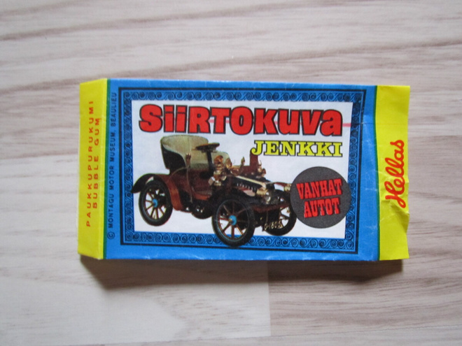 Hellas Jenkki Siirtokuva purukumikääre (sininen)