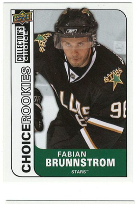 08-09 Collector's Choice #207 Fabian Brunnström RC