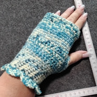 Alina´s Handmade käsityö RANTEENLÄMMITTIMET turkoosi valkoin - pikkukuva 4