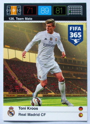 TONI KROOS Real Madrid CF Team Mate Panini