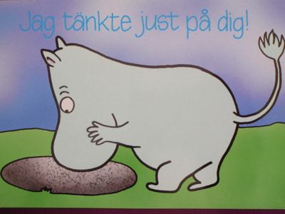 Muumipeikko huhuilee ruots.