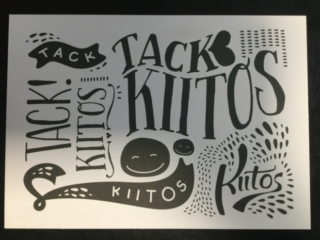 KIITOS / TACK - KORTTI.   4 KPL.   kulkematon.