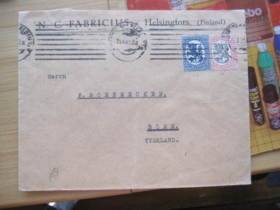 Saarismallin merkit kuorella 1921 Saksaan