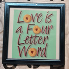 Love Is A Four Letter Word sisustustaulu - pikkukuva 1