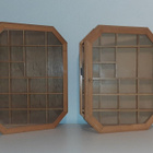 2x minivitriini vitriinihylly puuta lasiovi - pikkukuva 3