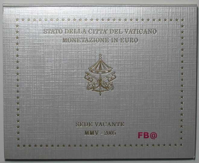 2005 VATIKAANI 1c - 2euro  Sede Vacante BU sarja