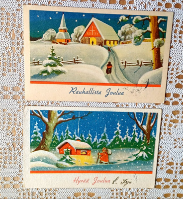 Orvo Sundelin 2 kpl postitettuja vanhoja kortteja