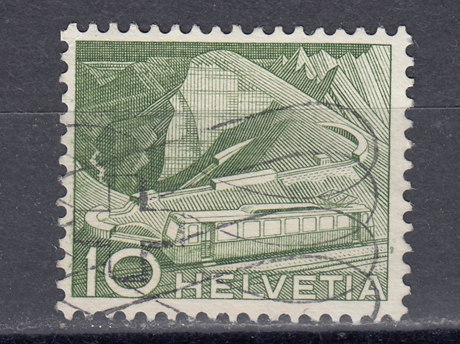 Sveitsi 1949 Mi 531 Mountain Railway at Rocher de Naye