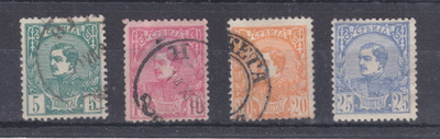 Serbia 1880 Mi 22-25 vanhaa
