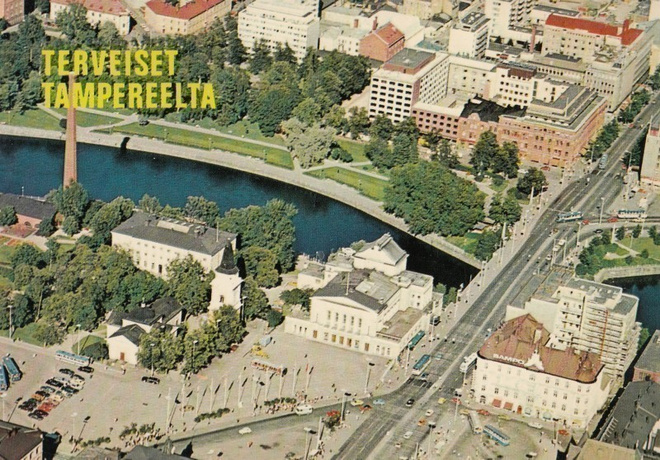 Tampere , keskustaa ilmakuva   väri    p25