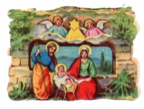 WANHA / Maria ja Joosef, Jeesus ja enkeleitä. 1900-l.