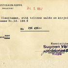 FIRMAKORTTI KUOPIO SUOMEN VÄRI-JA VERNISSATEHDAS - pikkukuva 2