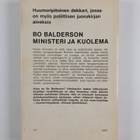 Bo Balderson : Ministeri ja kuolema - pikkukuva 2