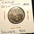 Chile 20 Centavos 1892 - pikkukuva 1