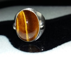 Kotimainen design Tiikerinsilmä kivi hopea sormus - pikkukuva 5