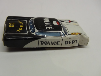 VANHA POLICE PELTIAUTO , MADE IN JAPAN