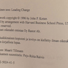 MUUTOS VAATII JOHTAJUUTTA John P. Kotter 1996 - pikkukuva 4