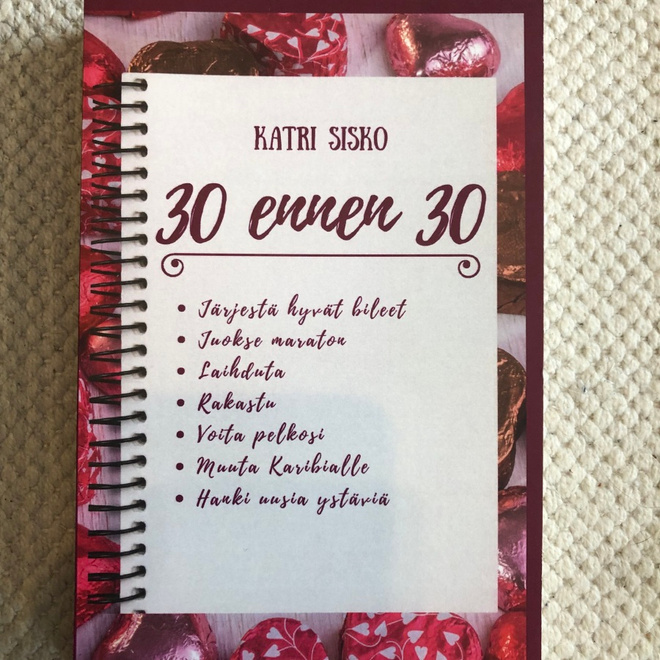 Katri Sisko: 30 ennen 30. 2016. 1.p. Omiste.