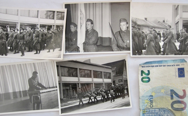 5 VANHAA Valokuvaa Upseerit Soittokunta ym 1940-l