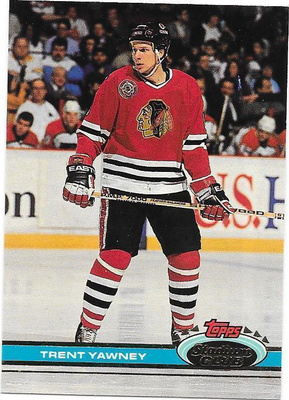 1991-92 Stadium Club #205 Trent Yawney Chicago Blackhawks