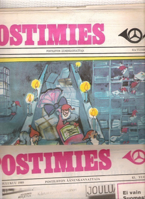 Postimies, lehdet, joulunumerot 1987 ja 1989.