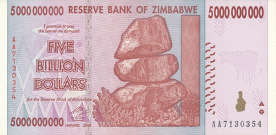 Zimbabwe 5.000.000.000 Dollars P84 #716