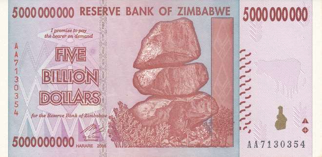 Zimbabwe 5.000.000.000 Dollars P84 #716