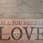 Iso kyltti all you need is love - pikkukuva 1