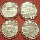 4 x Paris Olympics 999 hopea rahoja. Yhteispaino 88 g. (KD7) - pikkukuva 1