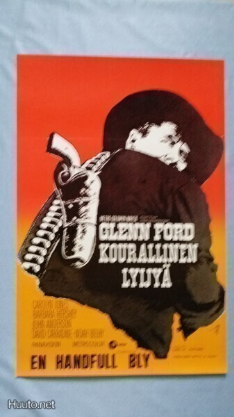 Kourallinen lyijyä. Vanha Elokuvajuliste. Glenn Ford ALE!
