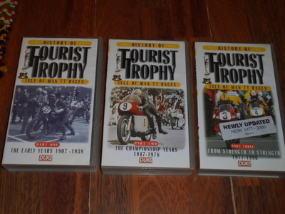 VHS Kasetti 3kpl - History Of Tourist Trophy, Isle Of Man