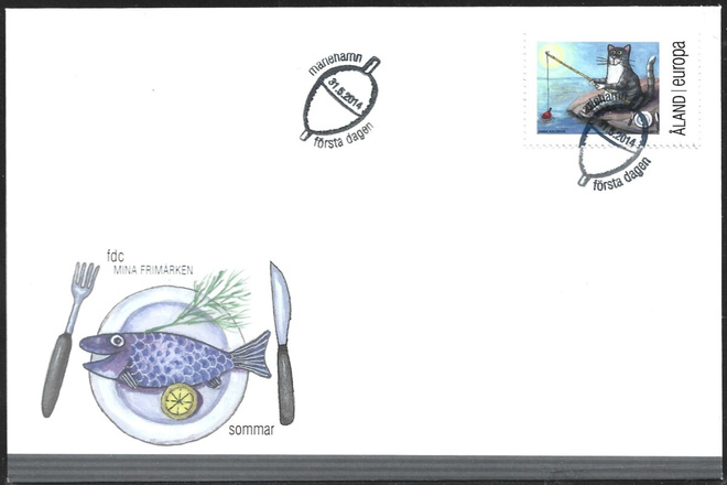 FDC Åland 2014  Omakuvapostimerkki 9  LaPe ÅL OK 9