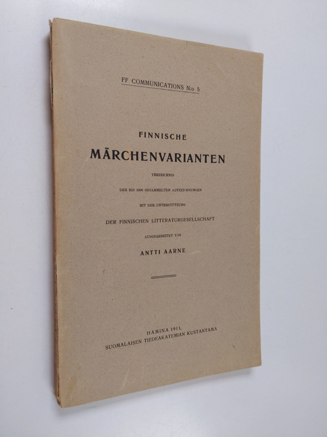 Antti Aarne : Finnische Märchenvarianten : Verzeichnis de...