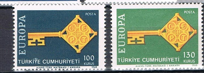 Turkki 1968 - Europa CEPT  ++