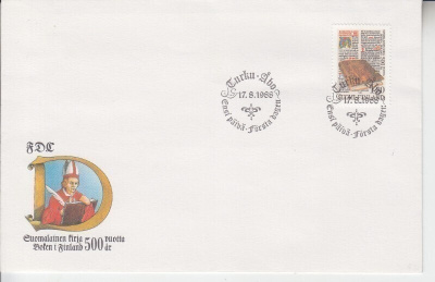 FDC 1988 Suomalainen kirja