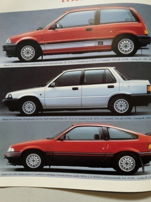 Honda Civic ja CRX -esite, 1983
